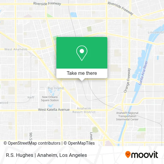 R.S. Hughes | Anaheim map