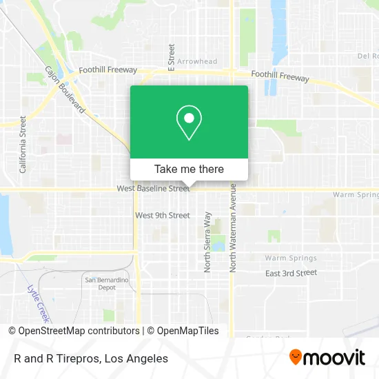 R and R Tirepros map