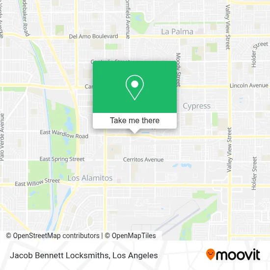 Jacob Bennett Locksmiths map