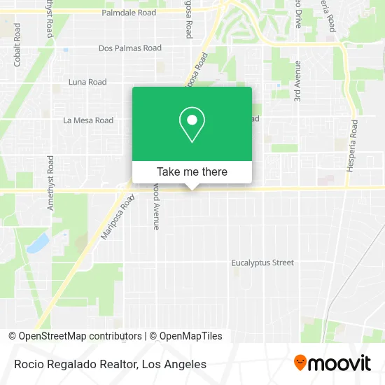 Rocio Regalado Realtor map