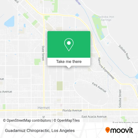 Guadamuz Chiropractic map