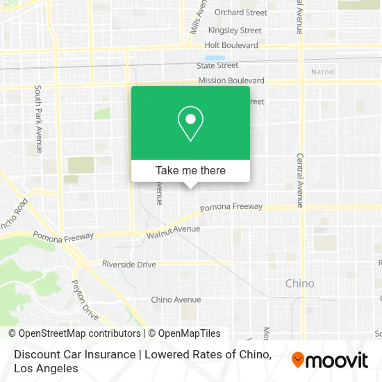 Discount Car Insurance | Lowered Rates of Chino map