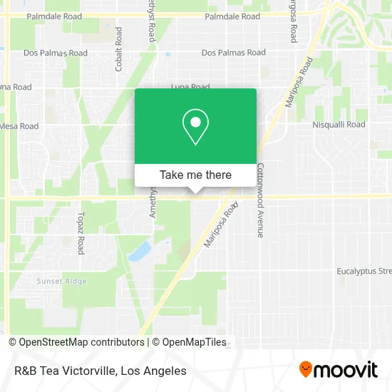 R&B Tea Victorville map