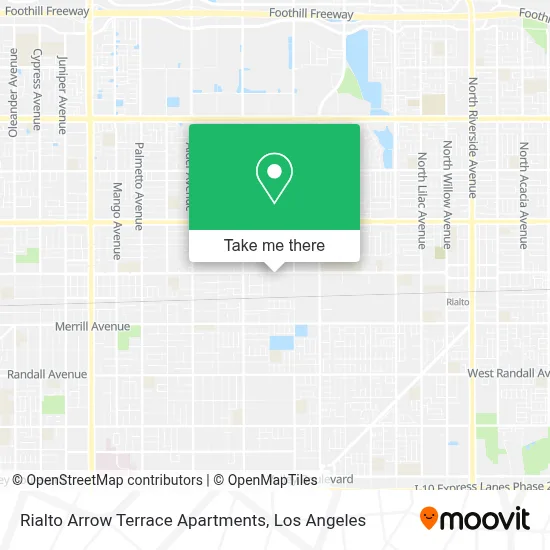 Rialto Arrow Terrace Apartments map