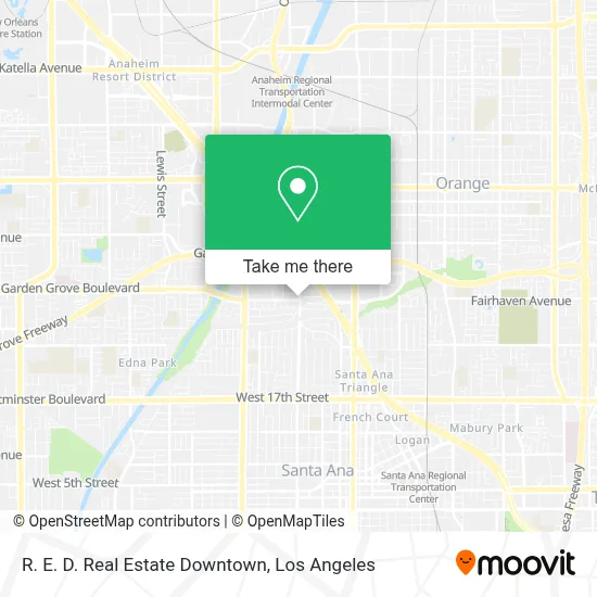 R. E. D. Real Estate Downtown map