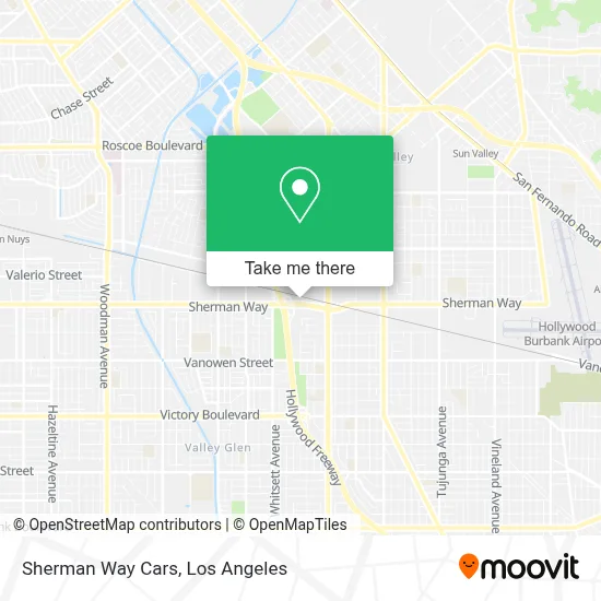 Sherman Way Cars map