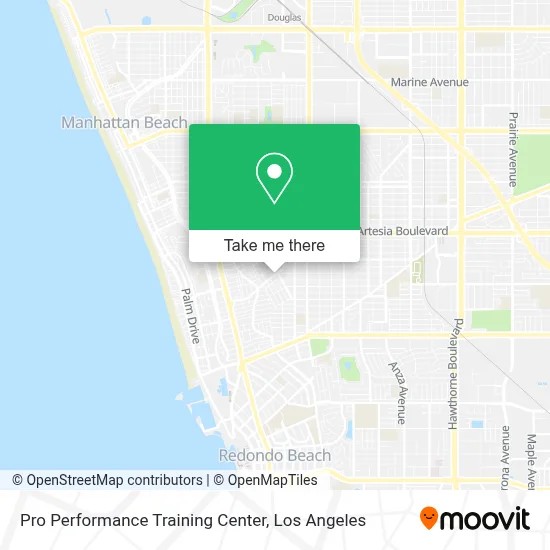Pro Performance Training Center map
