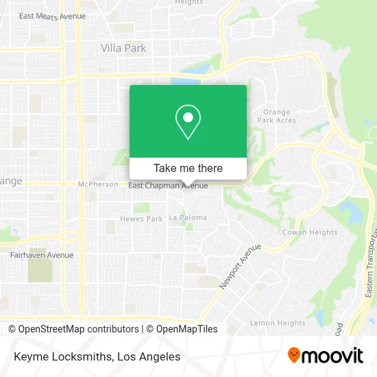 Keyme Locksmiths map