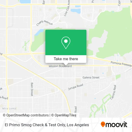 El Primo Smog Check & Test Only map