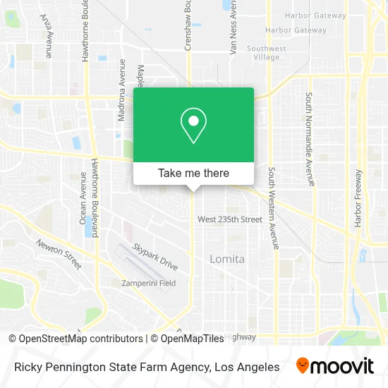 Ricky Pennington State Farm Agency map