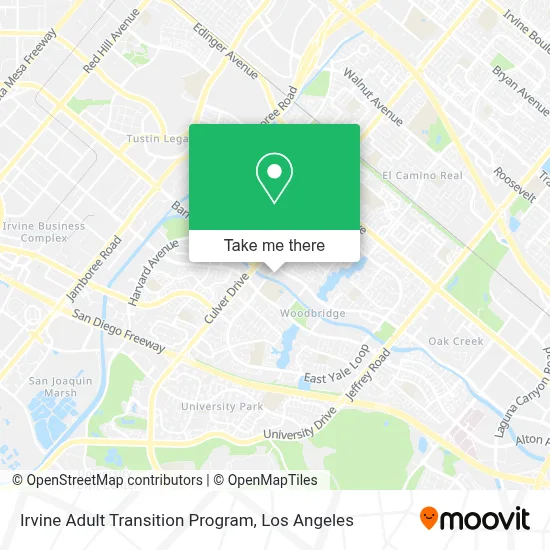 Irvine Adult Transition Program map