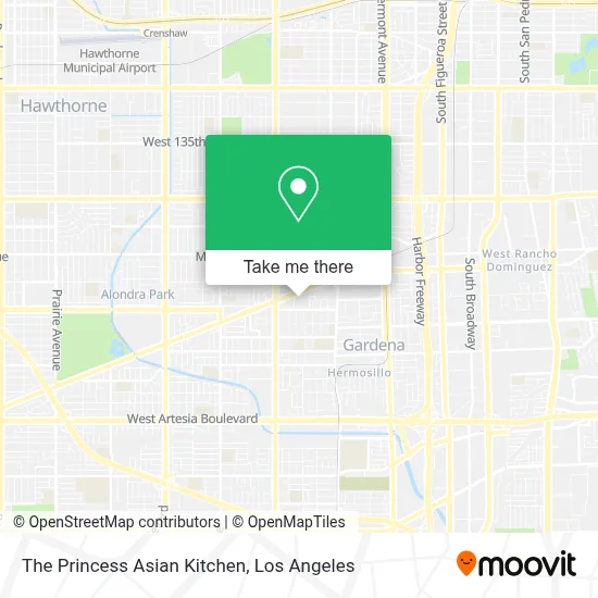 The Princess Asian Kitchen map