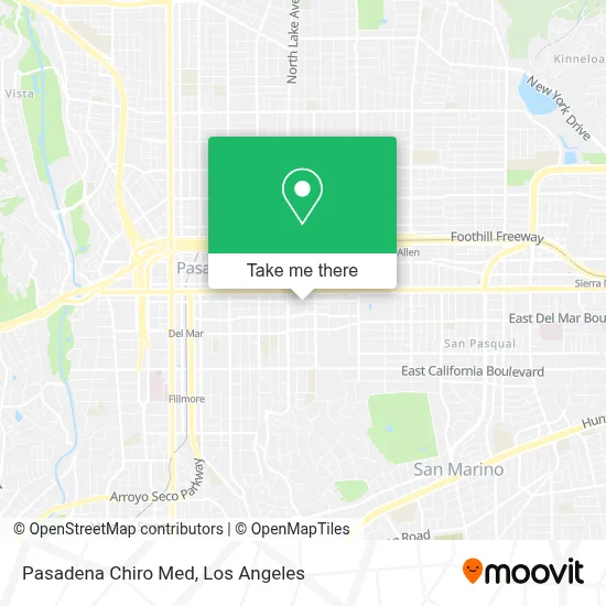 Pasadena Chiro Med map