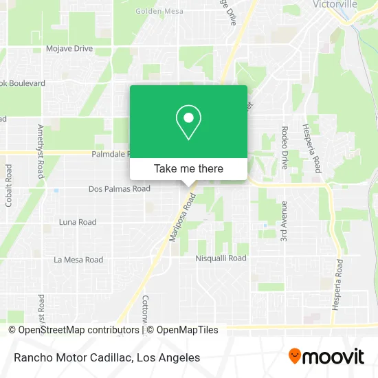Rancho Motor Cadillac map