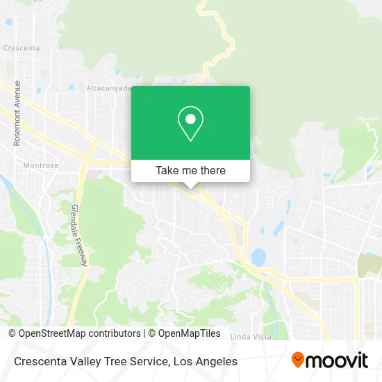 Crescenta Valley Tree Service map