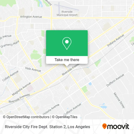 Riverside City Fire Dept. Station 2 map