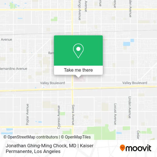 Jonathan Ghing-Ming Chock, MD | Kaiser Permanente map