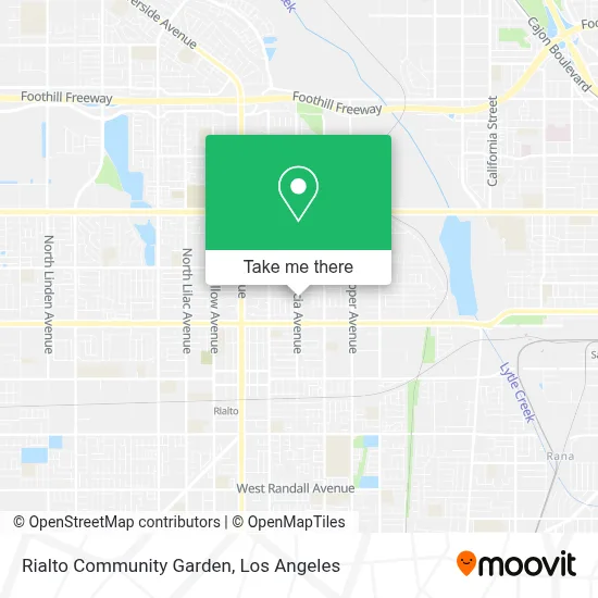 Rialto Community Garden map