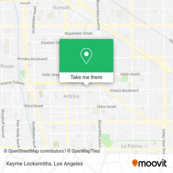 Keyme Locksmiths map