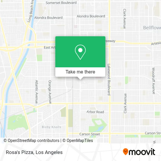Rosa's Pizza map