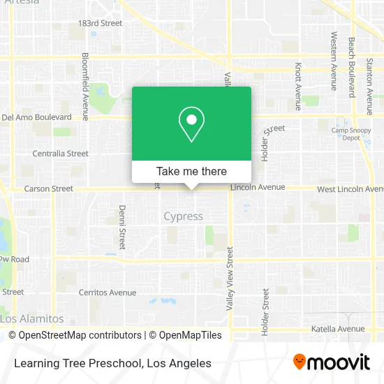Learning Tree Preschool map