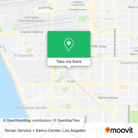 Rivian Service + Demo Center map