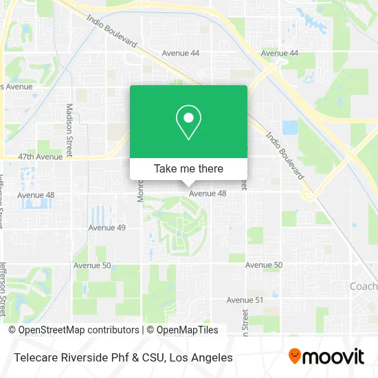 Telecare Riverside Phf & CSU map