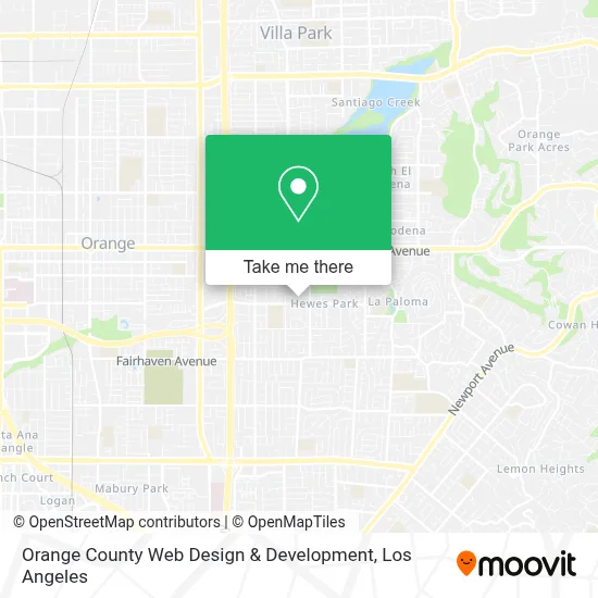 Orange County Web Design & Development map