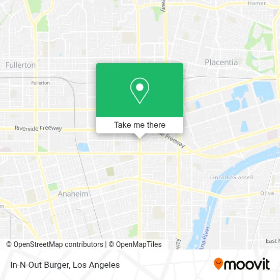 In-N-Out Burger map