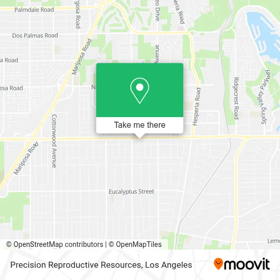 Precision Reproductive Resources map