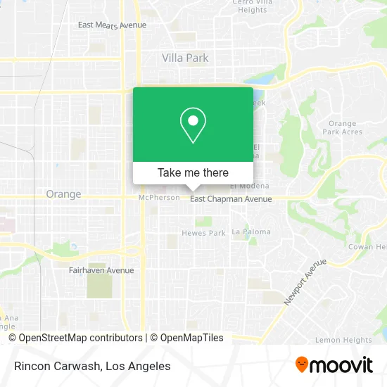 Rincon Carwash map