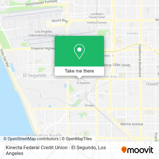 Kinecta Federal Credit Union - El Segundo map