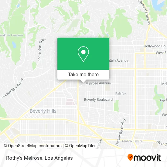 Rothy's Melrose map