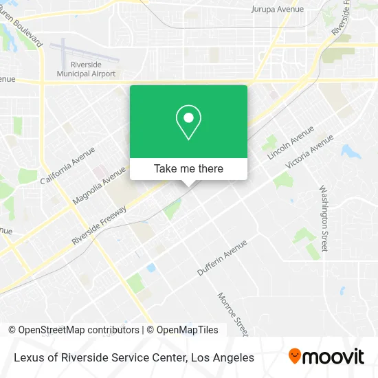 Lexus of Riverside Service Center map
