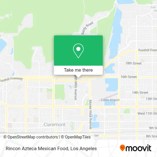 Rincon Azteca Mexican Food map