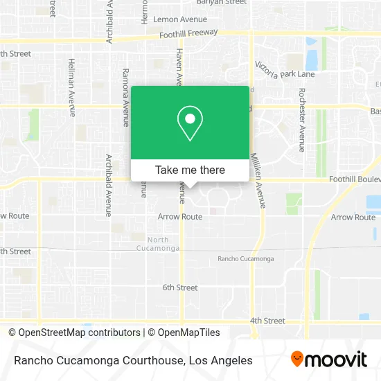 Rancho Cucamonga Courthouse map