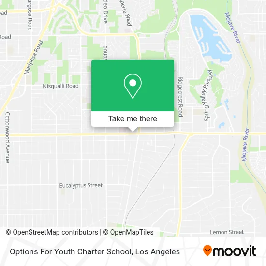 Options For Youth Charter School map