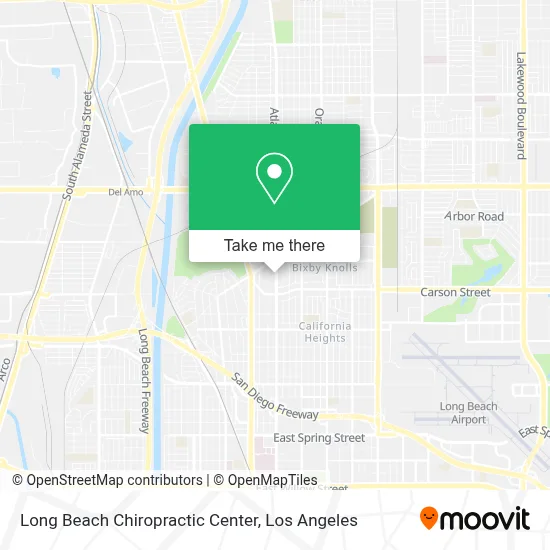 Long Beach Chiropractic Center map