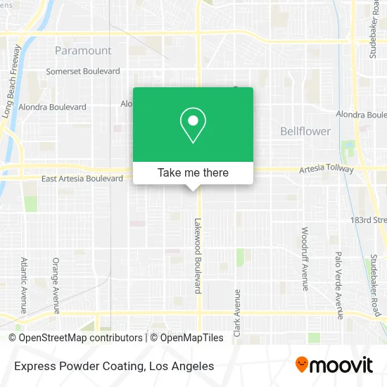Express Powder Coating map