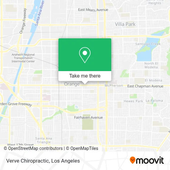 Verve Chiropractic map
