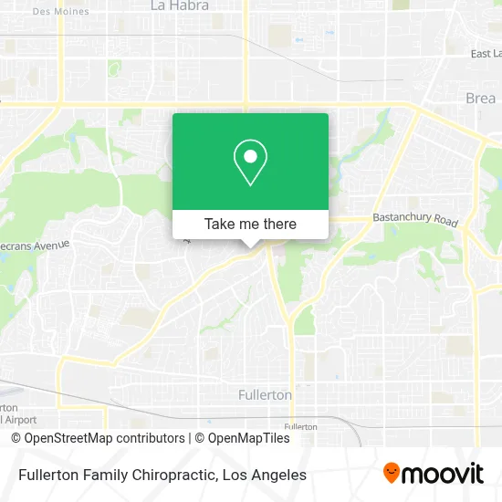 Fullerton Family Chiropractic map