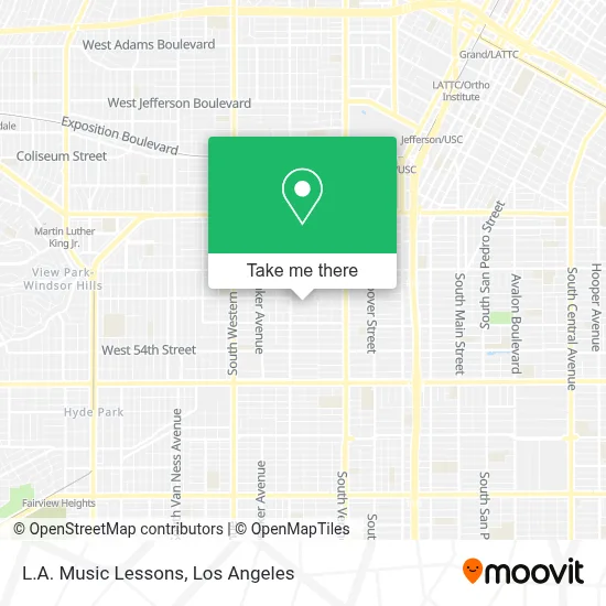 L.A. Music Lessons map