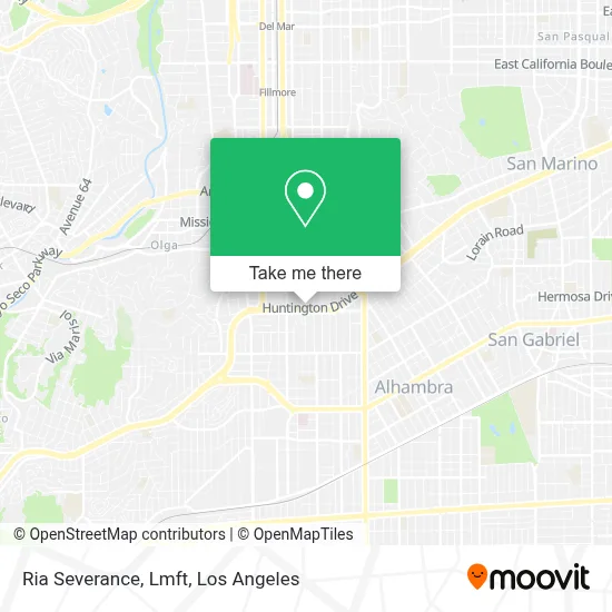 Ria Severance, Lmft map