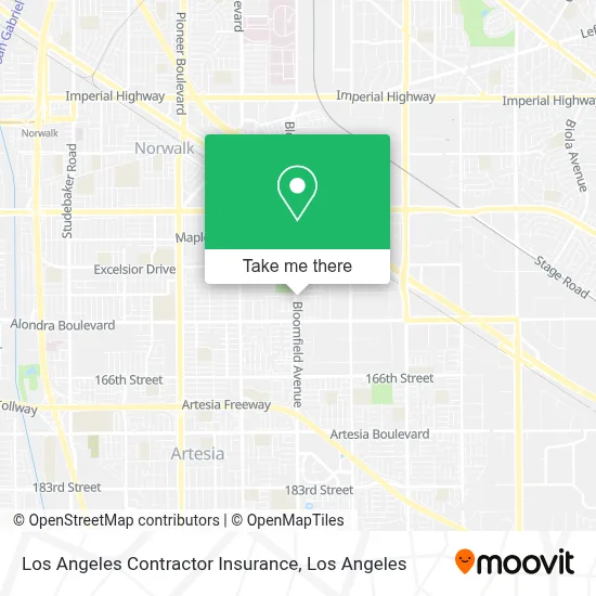 Los Angeles Contractor Insurance map