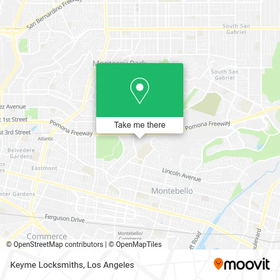 Keyme Locksmiths map