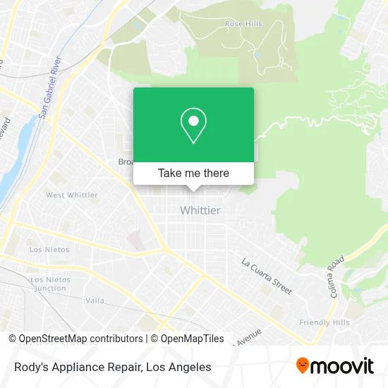 Rody's Appliance Repair map