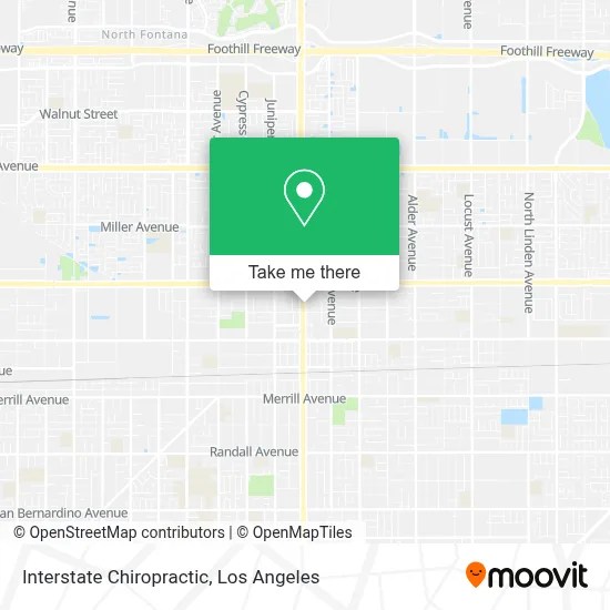 Interstate Chiropractic map