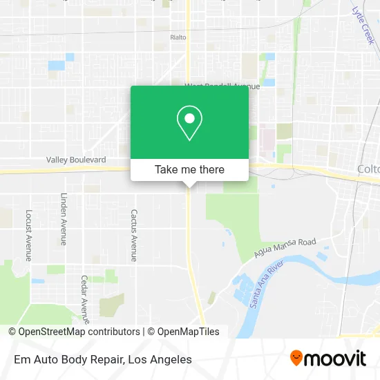 Em Auto Body Repair map