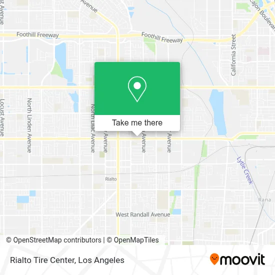 Rialto Tire Center map