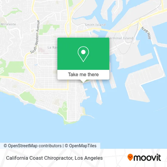 California Coast Chiropractor map